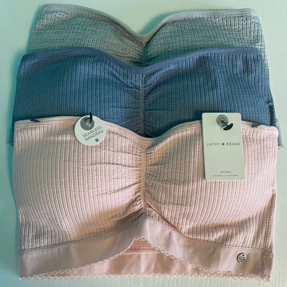 NWT LUCKY BRAND Set of 3 Bandeaus - Size S